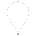 14K White Gold Teardrop Diamond Pendant Necklace - NK6134W45JJ-Gabriel & Co.-Renee Taylor Gallery
