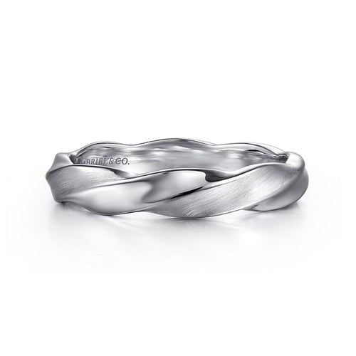925 Sterling Silver Men's Twisted Ring - MR20148SVJJJ-Gabriel & Co.-Renee Taylor Gallery