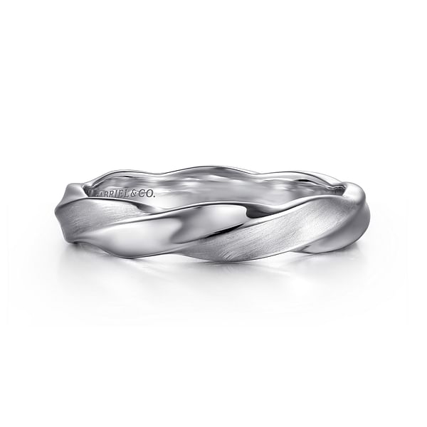 925 Sterling Silver Men's Twisted Ring - MR20148SVJJJ-Gabriel & Co.-Renee Taylor Gallery