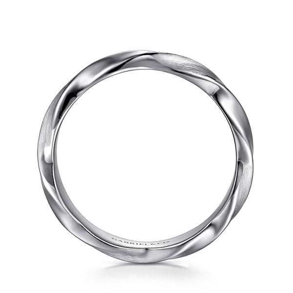 925 Sterling Silver Men's Twisted Ring - MR20148SVJJJ-Gabriel & Co.-Renee Taylor Gallery