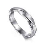 925 Sterling Silver Men's Twisted Ring - MR20148SVJJJ-Gabriel & Co.-Renee Taylor Gallery
