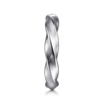 925 Sterling Silver Men's Twisted Ring - MR20148SVJJJ-Gabriel & Co.-Renee Taylor Gallery