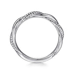 14K White Gold Twisted Rope Intertwining Ring - LR51981W4JJJ-Gabriel & Co.-Renee Taylor Gallery