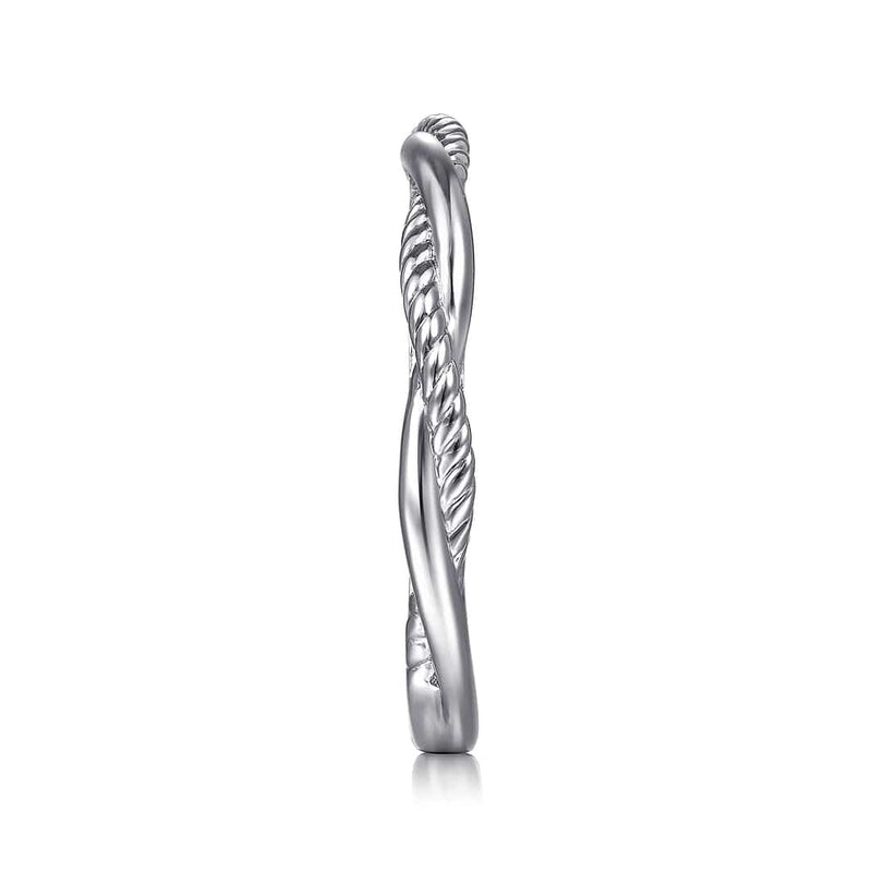 14K White Gold Twisted Rope Intertwining Ring - LR51981W4JJJ-Gabriel & Co.-Renee Taylor Gallery