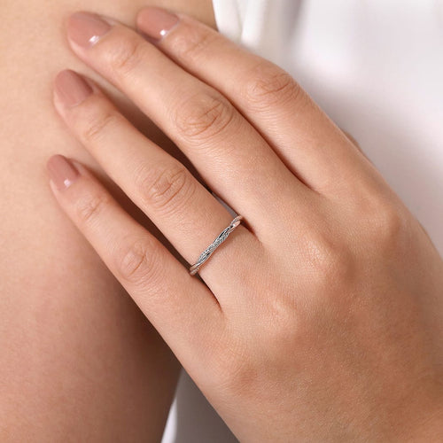 14K White Gold Twisted Rope Intertwining Ring - LR51981W4JJJ-Gabriel & Co.-Renee Taylor Gallery