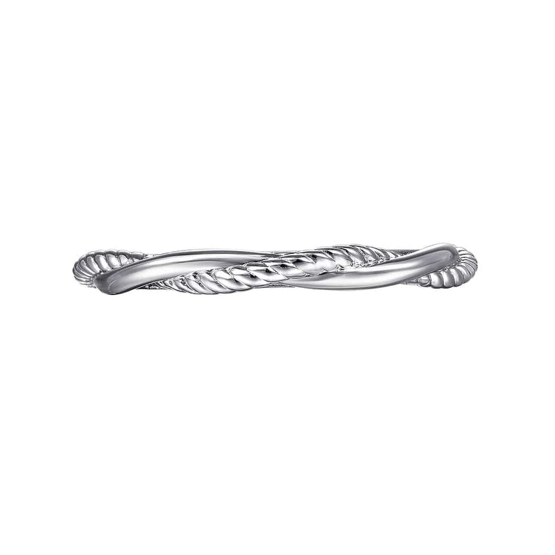 14K White Gold Twisted Rope Intertwining Ring - LR51981W4JJJ-Gabriel & Co.-Renee Taylor Gallery