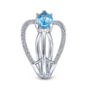 14K White Gold Twisted Split Shank Swiss Blue Topaz Ring - LR51561W45BT-Gabriel & Co.-Renee Taylor Gallery
