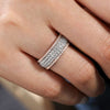 14K WhiteRose Gold Pavé Diamond Ring - LR51549T45JJ-Gabriel & Co.-Renee Taylor Gallery
