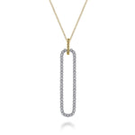 14K Gold Diamond Beaded Pendant Necklace – NK7799M45JJ-Gabriel & Co.-Renee Taylor Gallery