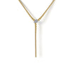 14K White & Yellow Gold Bujukan Beads and Diamond Y Necklace - NK7795M45JJ-Gabriel & Co.-Renee Taylor Gallery