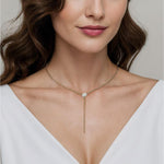 14K White & Yellow Gold Bujukan Beads and Diamond Y Necklace - NK7795M45JJ-Gabriel & Co.-Renee Taylor Gallery