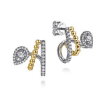 14K Gold Diamond J Hoop Earrings – EG15312M45JJ-Gabriel & Co.-Renee Taylor Gallery