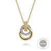 14K White & Yellow Gold Bujukan Diamond Pendant Necklace - NK7820M45JJ-Gabriel & Co.-Renee Taylor Gallery
