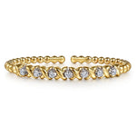 14K White & Yellow Gold Bujukan Diamond Split Bangle Bracelet - BG5078-62M45JJ-Gabriel & Co.-Renee Taylor Gallery