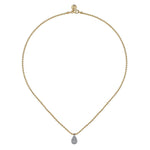 14K White & Yellow Gold Bujukan Diamond Teardrop Pendant Necklace - NK7803M45JJ-Gabriel & Co.-Renee Taylor Gallery