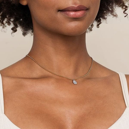 14K White & Yellow Gold Bujukan Diamond Teardrop Pendant Necklace - NK7803M45JJ-Gabriel & Co.-Renee Taylor Gallery