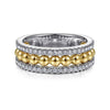 14K White-Yellow Gold Bujukan Diamond Wide Band Ring - LR51778M45JJ-Gabriel & Co.-Renee Taylor Gallery
