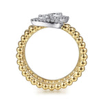 14K White-Yellow Gold Bujukan Wrap Ring with Teardrop Diamonds - LR52359M45JJ-Gabriel & Co.-Renee Taylor Gallery