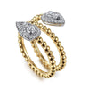 14K White-Yellow Gold Bujukan Wrap Ring with Teardrop Diamonds - LR52359M45JJ-Gabriel & Co.-Renee Taylor Gallery