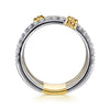 14K White & Yellow Gold Bujukan and Diamond Easy Stackable Ring - LR52898M45JJ-Gabriel & Co.-Renee Taylor Gallery