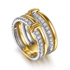 14K White & Yellow Gold Bujukan and Diamond Easy Stackable Ring - LR52898M45JJ-Gabriel & Co.-Renee Taylor Gallery