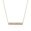 14K White & Yellow Gold Diamond Bar Necklace with Diamond Cut Texture - NK7822M45JJ-Gabriel & Co.-Renee Taylor Gallery