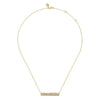 14K White & Yellow Gold Diamond Bar Necklace with Diamond Cut Texture - NK7822M45JJ-Gabriel & Co.-Renee Taylor Gallery