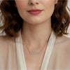 14K White & Yellow Gold Diamond Bar Necklace with Diamond Cut Texture - NK7822M45JJ-Gabriel & Co.-Renee Taylor Gallery