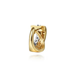 14K White & Yellow Gold Diamond Criss Cross Huggie Earrings - EG15355M45JJ-Gabriel & Co.-Renee Taylor Gallery