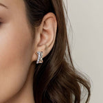 14K White & Yellow Gold Diamond Criss Cross Huggie Earrings - EG15355M45JJ-Gabriel & Co.-Renee Taylor Gallery