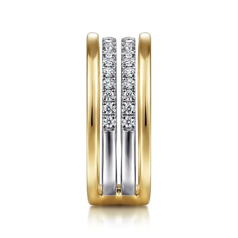 14K White & Yellow Gold Diamond Ring - LR52033M45JJ-Gabriel & Co.-Renee Taylor Gallery