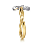 14K White & Yellow Gold Diamond RD Marquise Bypass Ring Kaslique Collection - LR53118M45JJ-Gabriel & Co.-Renee Taylor Gallery