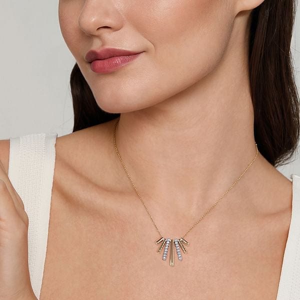 14K White & Yellow Gold Diamond Pendant Necklace - NK7844M45JJ-Gabriel & Co.-Renee Taylor Gallery