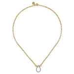 14K Gold Diamond Teardrop Necklace – NK7733M45JJ-Gabriel & Co.-Renee Taylor Gallery