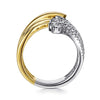 14K White Yellow Gold Diamond Wide Bypass Fan Ring - LR52721M45JJ-Gabriel & Co.-Renee Taylor Gallery