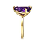 14K White Yellow Gold Diamond and Amethyst Open Ring - LR52696M45AM-Gabriel & Co.-Renee Taylor Gallery