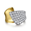 14K White & Yellow Gold Graduating Diamond Bypass Ring - LR52801M45JJ-Gabriel & Co.-Renee Taylor Gallery