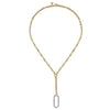 14K Yellow Gold Hollow Tube Link Diamond Necklace - NK7366-18M45JJ-Gabriel & Co.-Renee Taylor Gallery