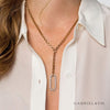 14K Yellow Gold Hollow Tube Link Diamond Necklace - NK7366-18M45JJ-Gabriel & Co.-Renee Taylor Gallery
