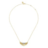 14K White & Yellow Gold Radiant Fan Diamond Cut and Cluster Diamond Bar Necklace - NK7824M45JJ-Gabriel & Co.-Renee Taylor Gallery