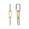 14K White and Yellow Gold Diamond and Hollow Link Chain Earrings - EG15121M45JJ-Gabriel & Co.-Renee Taylor Gallery