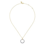14K White and Yellow Gold Diamond Bujukan 20mm Drop Necklace - NK7518M45JJ-Gabriel & Co.-Renee Taylor Gallery