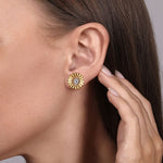 14K White and Yellow Gold Diamond Cut Stud Earrings - EG15046M45JJ-Gabriel & Co.-Renee Taylor Gallery