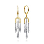 14K White and Yellow Gold Diamond RD Drop Chandelier Earrings Kaslique Collection - EG15716M45JJ-Gabriel & Co.-Renee Taylor Gallery