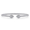 14K White and Yellow Gold Diamond Pear Shape Bujukan Bangle - BG4774-57M45JJ-Gabriel & Co.-Renee Taylor Gallery