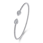 14K White and Yellow Gold Diamond Pear Shape Bujukan Bangle - BG4774-57M45JJ-Gabriel & Co.-Renee Taylor Gallery