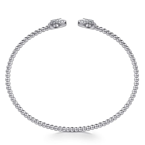 14K White and Yellow Gold Diamond Pear Shape Bujukan Bangle - BG4774-57M45JJ-Gabriel & Co.-Renee Taylor Gallery