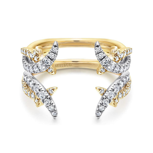 14K White and Yellow Gold Diamond Ring Enhancer - AN12542S-M44JJ-Gabriel & Co.-Renee Taylor Gallery