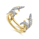 14K White and Yellow Gold Diamond Ring Enhancer - AN12542S-M44JJ-Gabriel & Co.-Renee Taylor Gallery