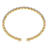 14K White & Yellow Gold Diamond Rope Bangle Hampton Collection – BG4952-62M45JJ-Gabriel & Co.-Renee Taylor Gallery